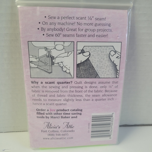 Quilting Template Q- TOOLS CORNER CUT 60 - Picture 3 of 3